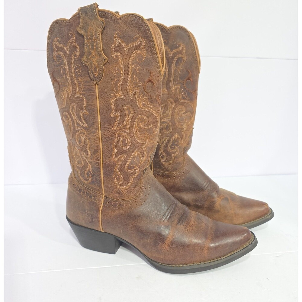 Justin Brown L2561 McKayla Leather Western Cowboy Cowgirl Boots Women's Size 9B